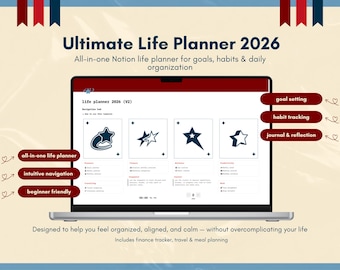 Ultimativer Lebensplaner 2026 | All-in-One Notion Planer mit Zielen, Gewohnheiten, Ressourcen & Essensplanung