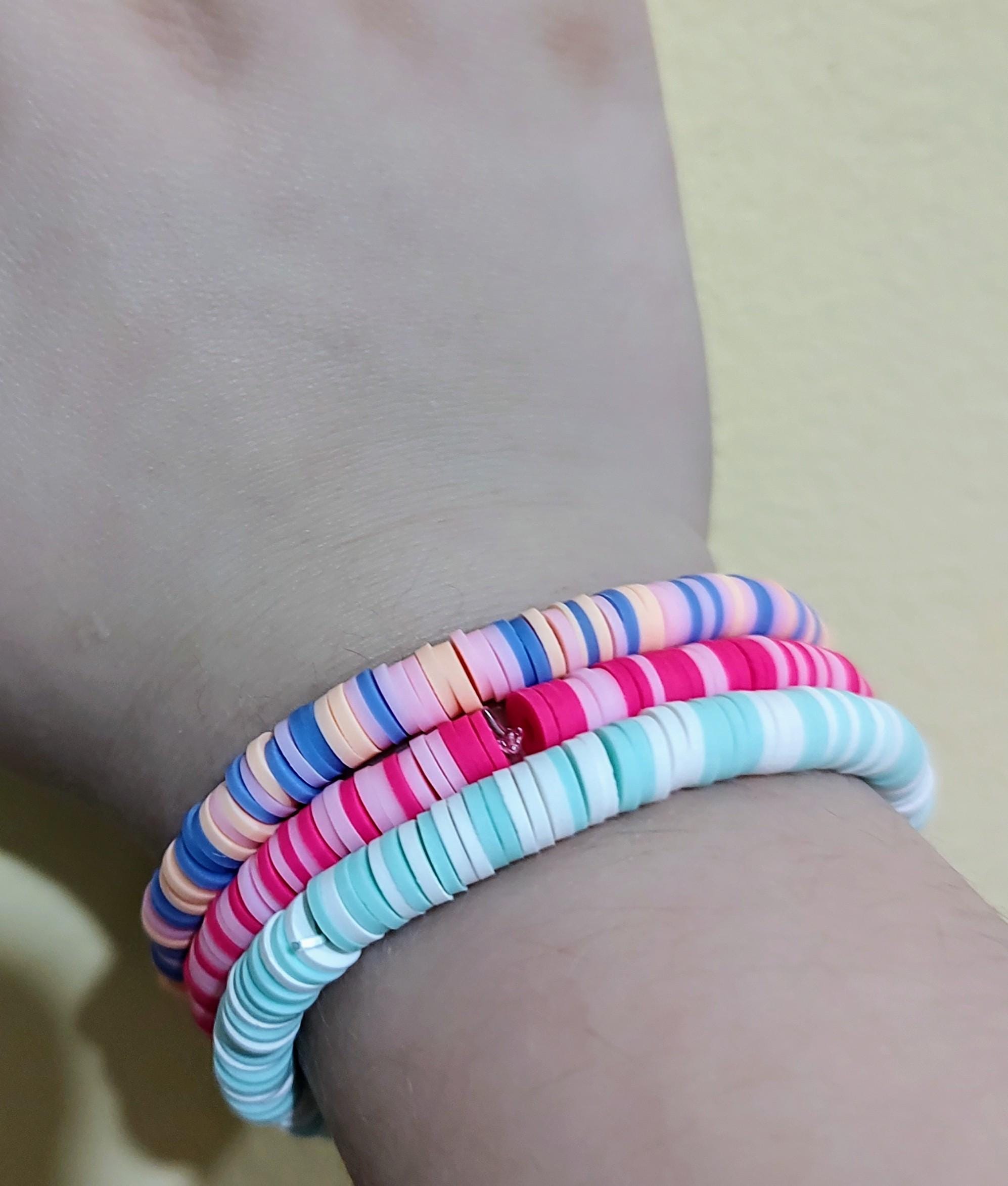 3 Pack Clay Bead Bracelet - Etsy