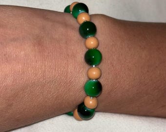 TWO Custom Wood Beaded Bracelets | Personalized Friendship, Couples, Family Matching Sets | Shared Bracelet s