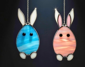Stained Glass Bunny Pattern | Easter Suncatcher Template (PDF Download)