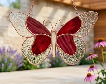 Butterfly Stained Glass Pattern | Magical Suncatcher Digital Template| Spring Window Art & Home Decor