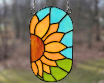 Modern Sun Stained Glass Pattern | Abstract Suncatcher Template (PDF Download)