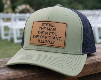 Personalized Wedding Officiant Gift, Wedding Gift for Officiant, Present For Special Ceremonies, Wedding Thank You Gift, Officiant Hat