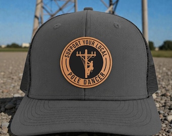 Gorra de camionero para apoyar a tu bailarín de pole dance local, regalos para linieros, regalo para linieros, regalo para papá liniero, regalos para el Día del Padre, liniero oficial
