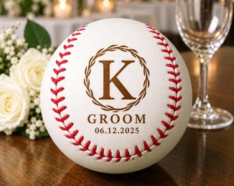 Custom Groomsman Baseball Ball, Wedding Baseball Gift for Groomsman, Best Man, Bachelor Party Gift, Wedding Thank You Gift for Him