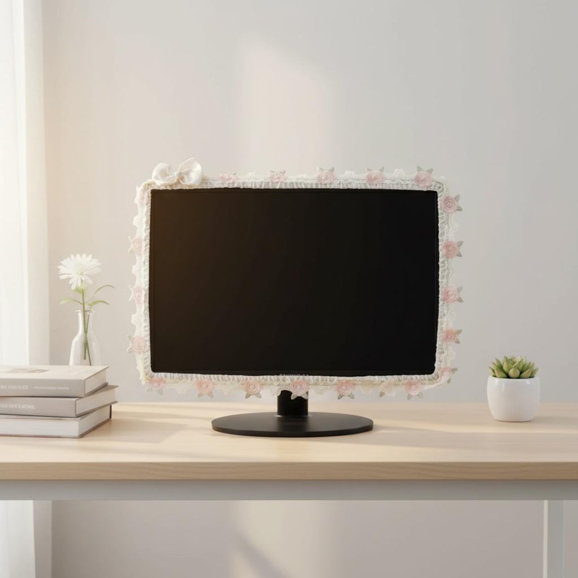 TV & Computer Monitor Dust Cover 17–30 Inch, Soft Fabric Screen ...