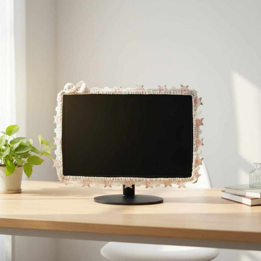 TV & Computer Monitor Dust Cover 17–30 Inch, Soft Fabric Screen ...