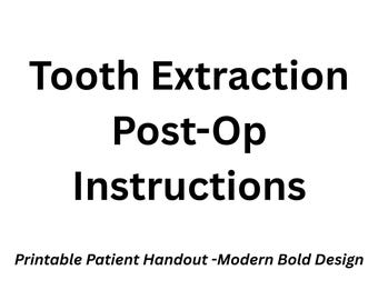 Dental Office Printable I Patient Care Sheet I Editable Template