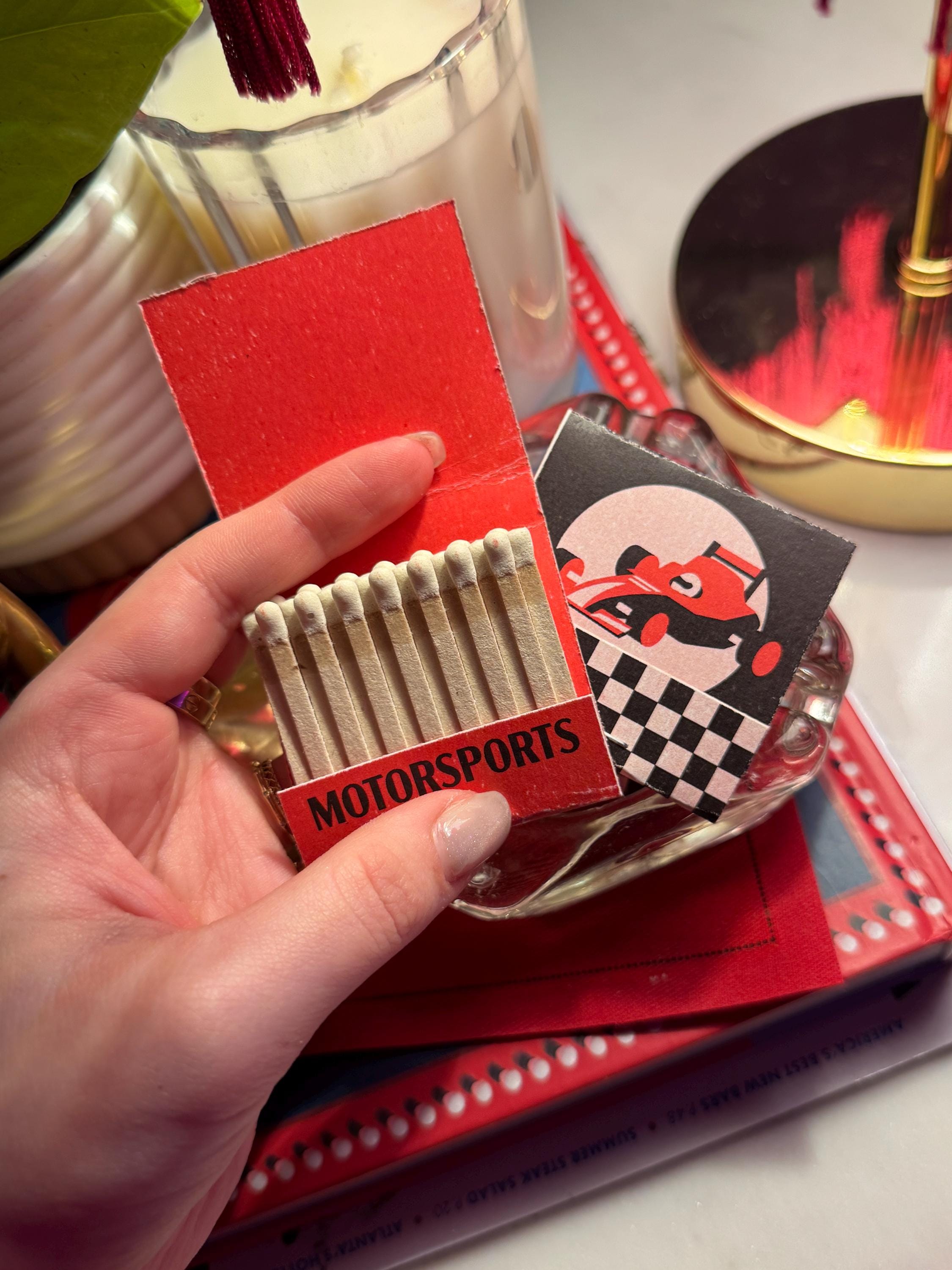 Matchbook Racers Characters Vintage Racer Matchbook Set | Motorsports Party Favors | Handmade ...