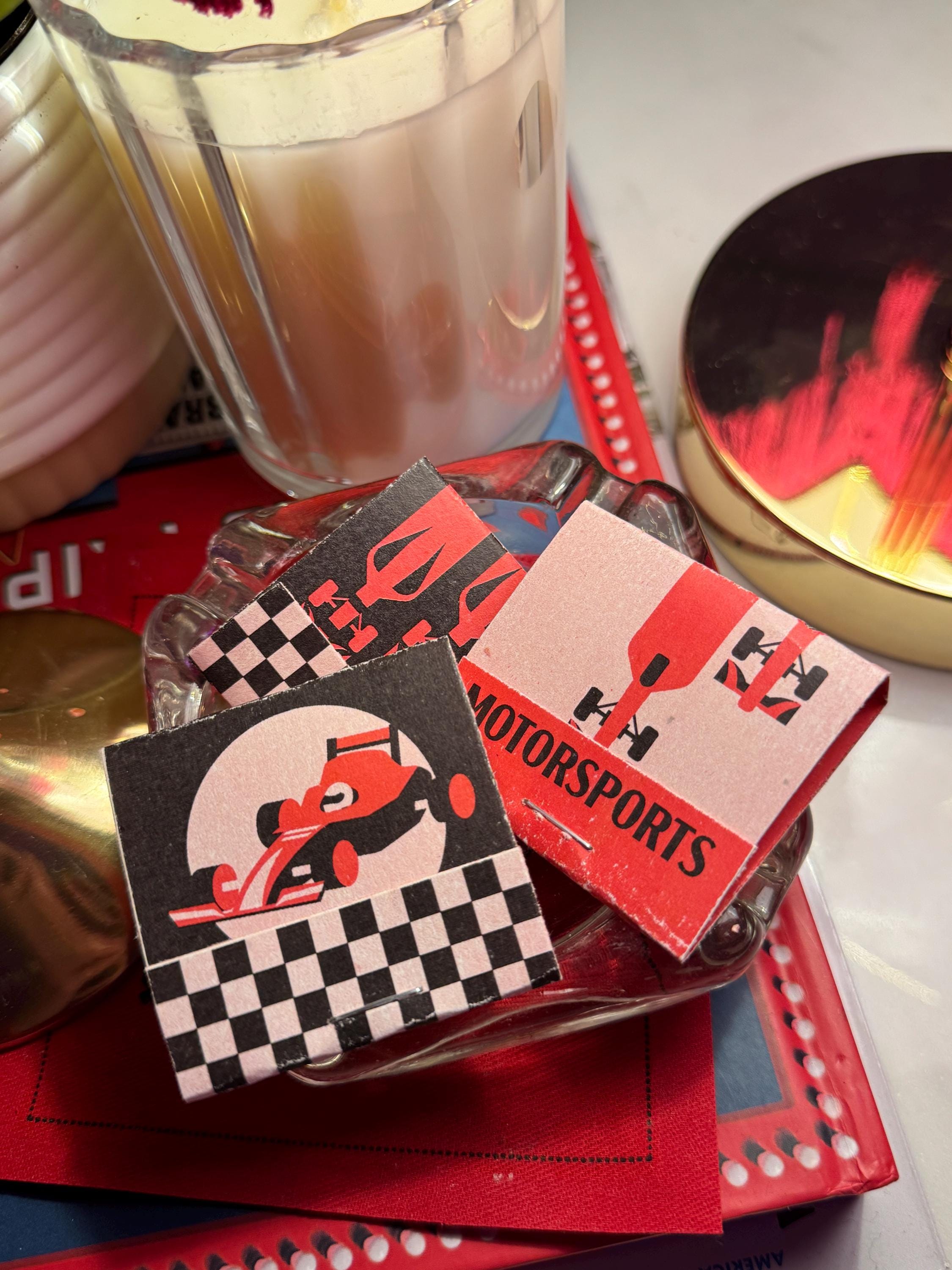 Matchbook Racers Characters Vintage Racer Matchbook Set | Motorsports Party Favors | Handmade ...