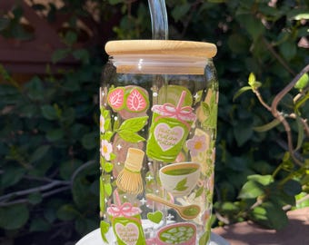 Matcha Love Glass Cup