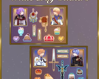 Stickervellen Ruikasa & Akitoya White Day