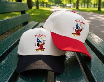 Gorra de béisbol bordada de Mickey Fantasía de Disney - Gorro de mago de Walt Disney, gorras de Mickey Mouse, gorro retro de Disney, un gran regalo de Disney World