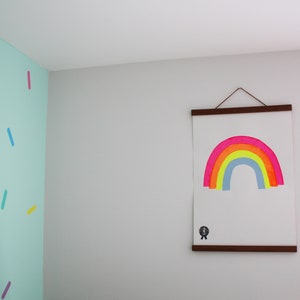 Regenboog print zeefdruk poster afbeelding 3