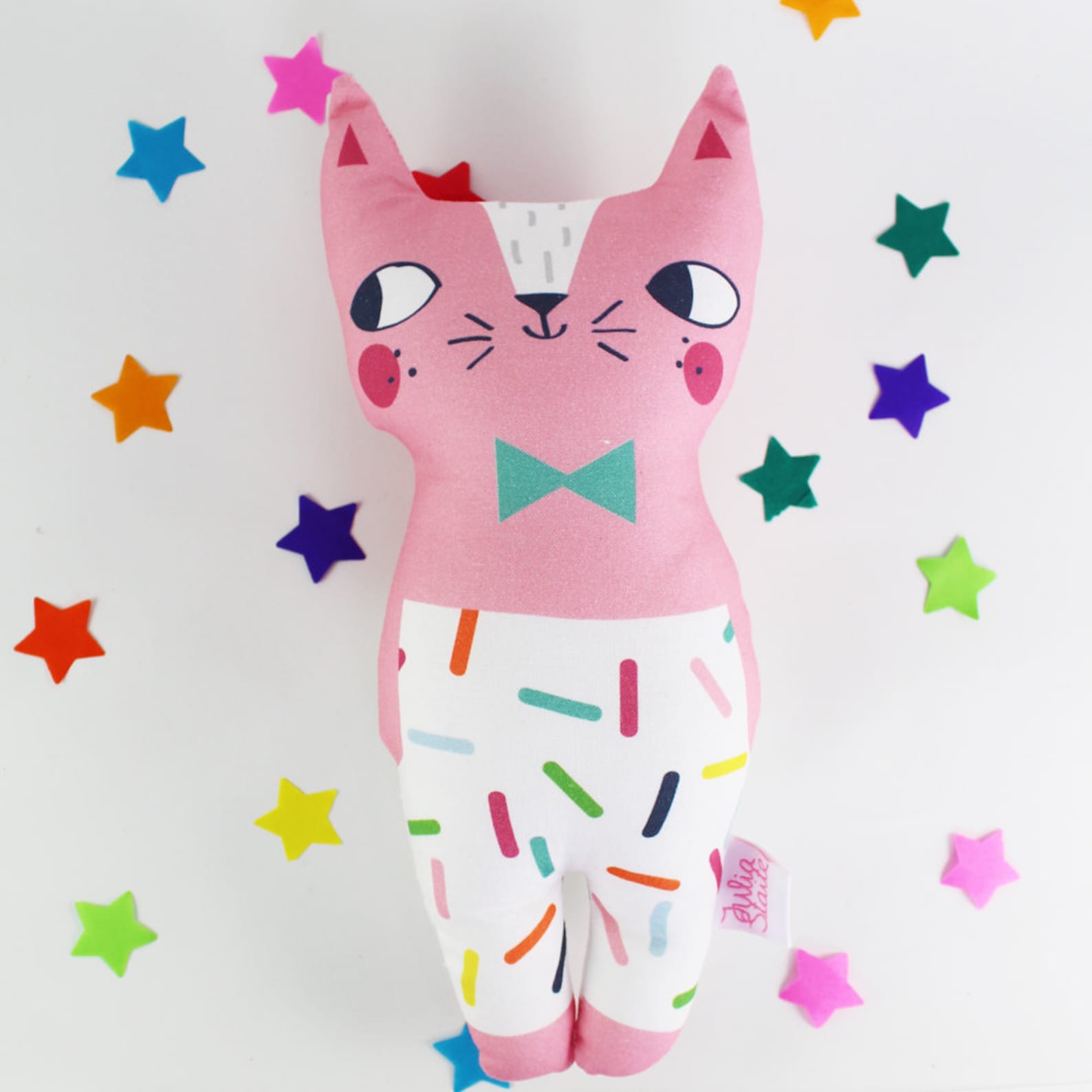 Cat Soft Toy Confetti Cats Pink Cat Plush Doll Etsy
