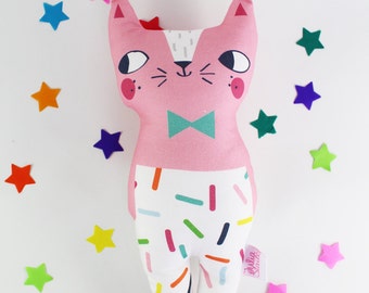 Cat Soft Toy - Confetti Cats Pink Cat Plush Doll