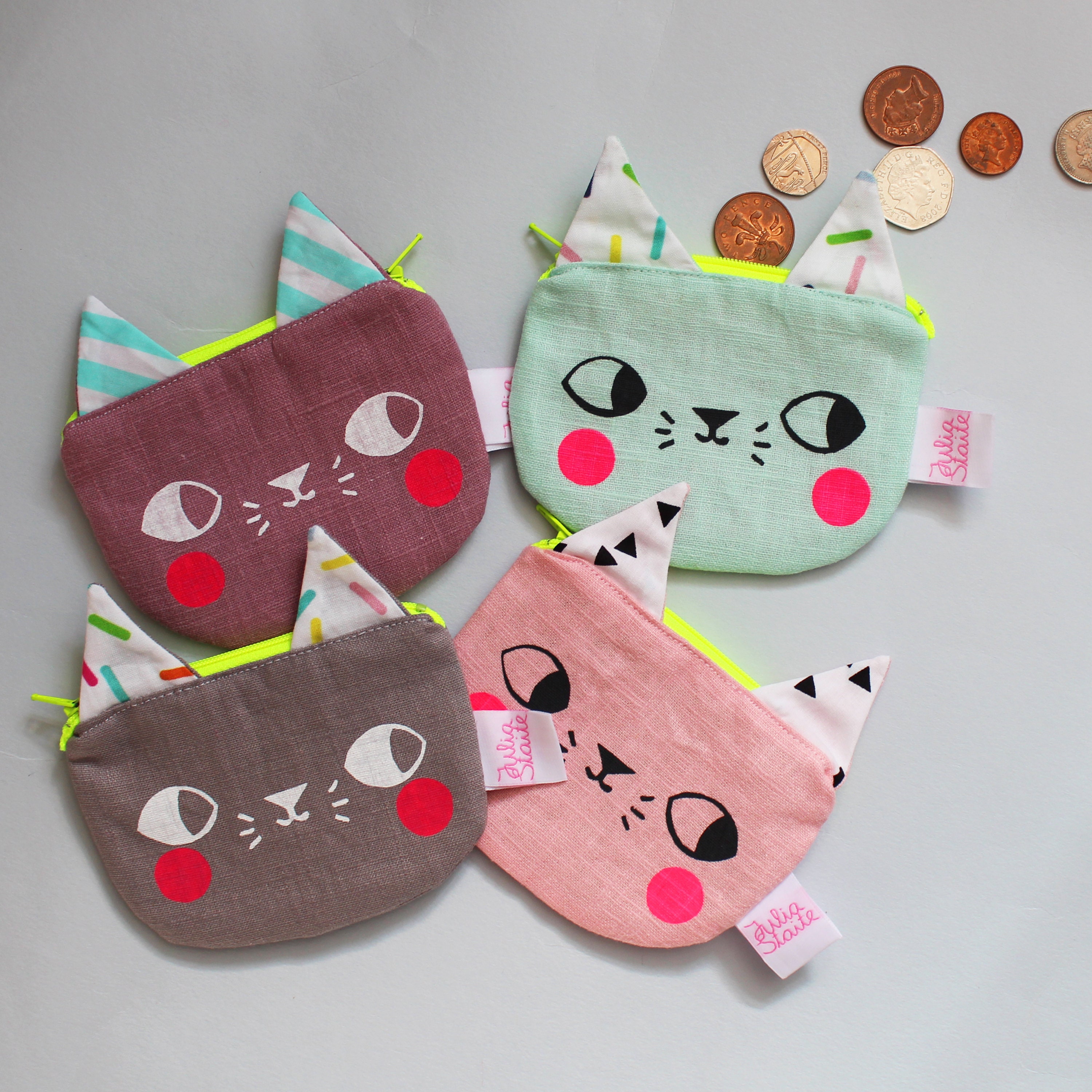 Angry Cat Face Zip Up Coin Purse – PinkUnicornStore