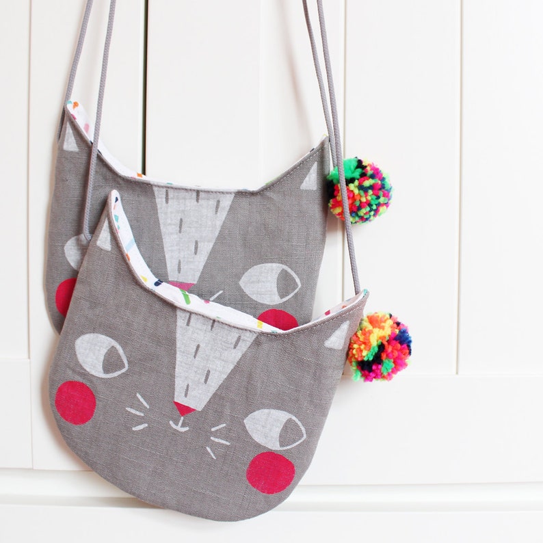 Cat Handbag / Purse Grey image 3