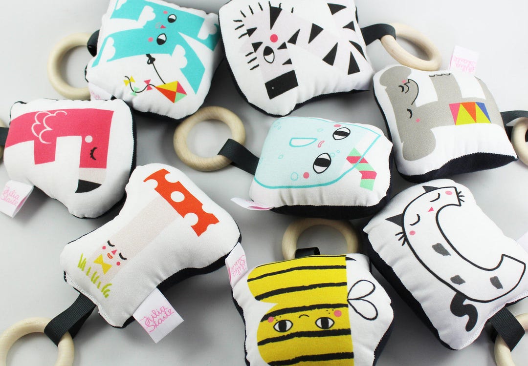 Happy Alphabet Rattle Teether - Etsy
