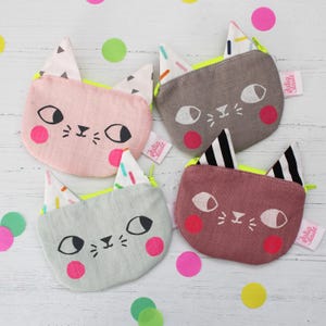Cat Coin Purse, wallet, kids purse, stocking filler, kitty