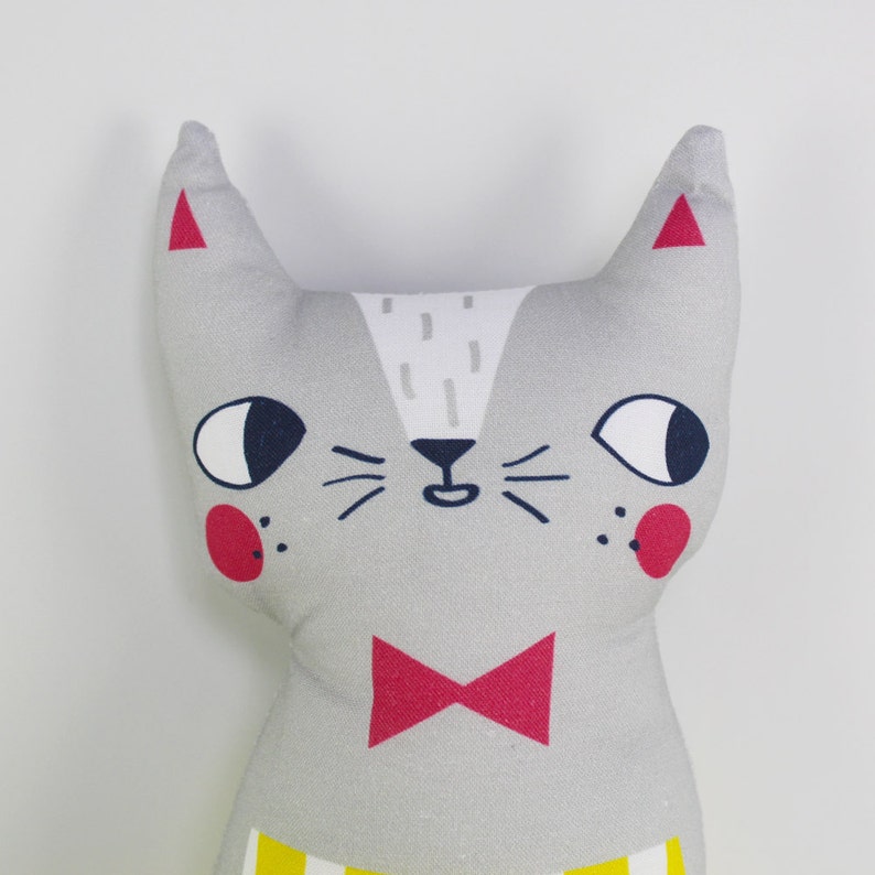 Cat Soft Toy Confetti Cats Grey Cat Plush Doll, kids gift, animal toy image 2