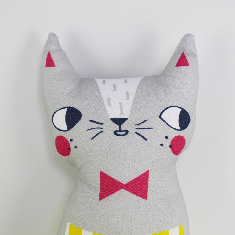 Cat Soft Toy Confetti Cats Grey Cat Plush Doll Etsy