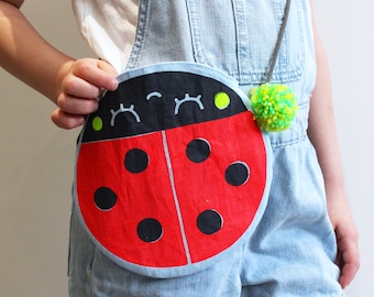 Ladybird kids bag, ladybug purse, crossbody bag