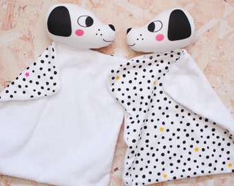 Dalmatian dog cuddly blankie toy