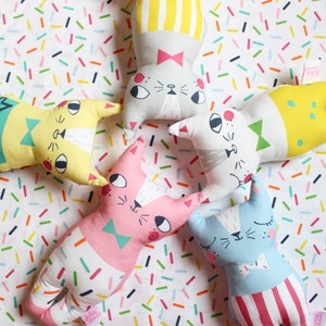 Cat Soft Toy Confetti Cats Grey Cat Plush Doll, kids gift, animal toy image 4