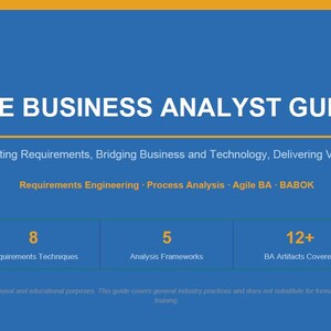 Business Analyst Guide PDF | Requirements Elicitation User Stories | CBAP Reference | Agile BA Instant Download