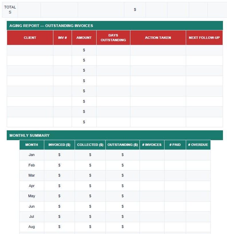 Invoice Tracker Printable | Small Business Payment Log (PDF) - Etsy