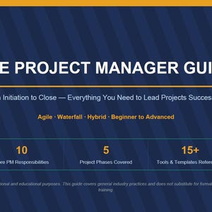 Project Manager Guide | Agile, Waterfall, Scrum Reference (PDF Download)