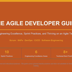 Agile Developer Guide PDF | Sprint Practices, CI/CD, Engineering Excellence (Digital Download)