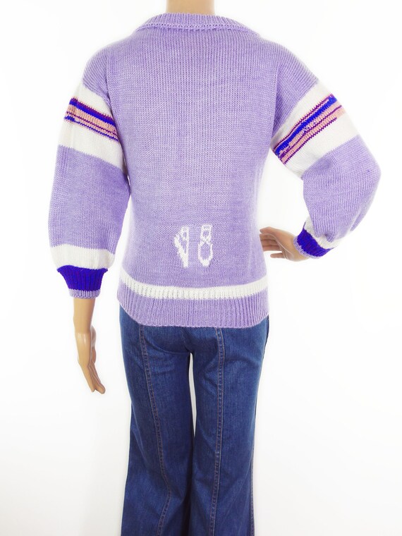 Adorable 70s/80s Hand Knitted Sporty Ballet Theme… - image 7