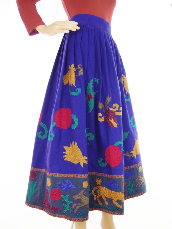 INCREDIBLE Vintage Monsoon Indian Cotton Pleated M