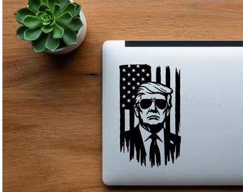 Trump American Flag | Patriotic Trump Sticker Design for Vinyl, Decals & Cricut