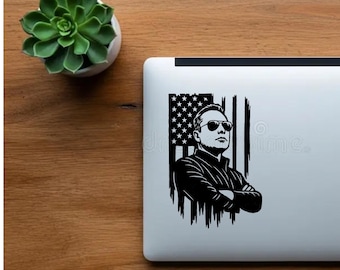 Bold Elon American Flag Portrait | High-Contrast Decal Design for Stickers, Vinyl & Cricut