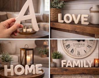 3D Printable Alphabet Letters STL File | Custom Decor Letters | Modern Rounded Font | Home, Gaming & Desk Decor