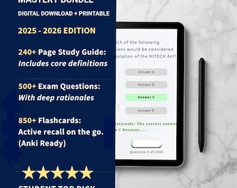 ANCC PMHNP Prep 2025-2026: 240pg Study Guide, 500+ Question Bank, 850+ Flashcards | Psychiatric Mental Health Nurse Practitioner PDF