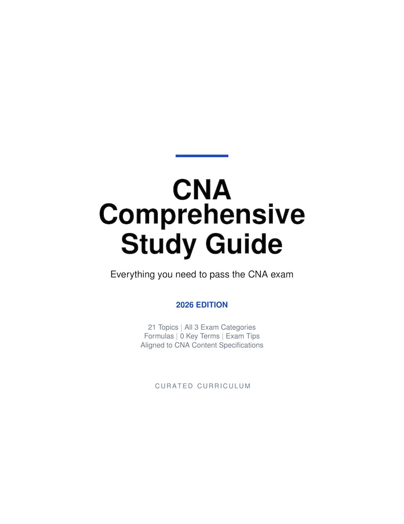 CNA Study Guide & Cheat Sheet 2026: Procedures, Vital Signs and Exam ...