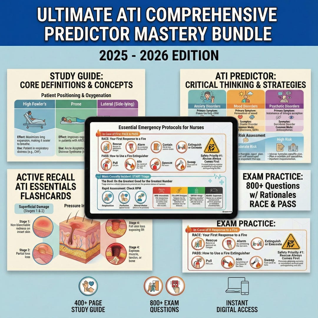 2025-2026 ATI Comprehensive Predictor Study Guide & Exit Exam Prep ...