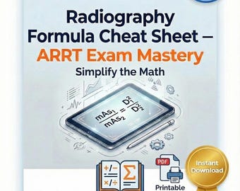 2025-2026 ARRT Radiographie Physik Formeln & Gleichgewichte | Rad Tech Math Spickzettel | Standesamt