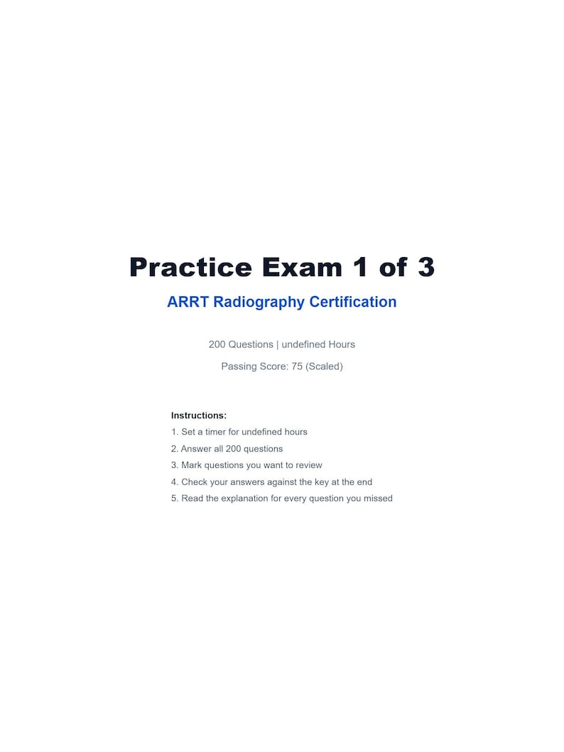 2025-2026 ARRT Exam Study Guide Hard Copy (includes PDF 5 in 1 Bundle ...