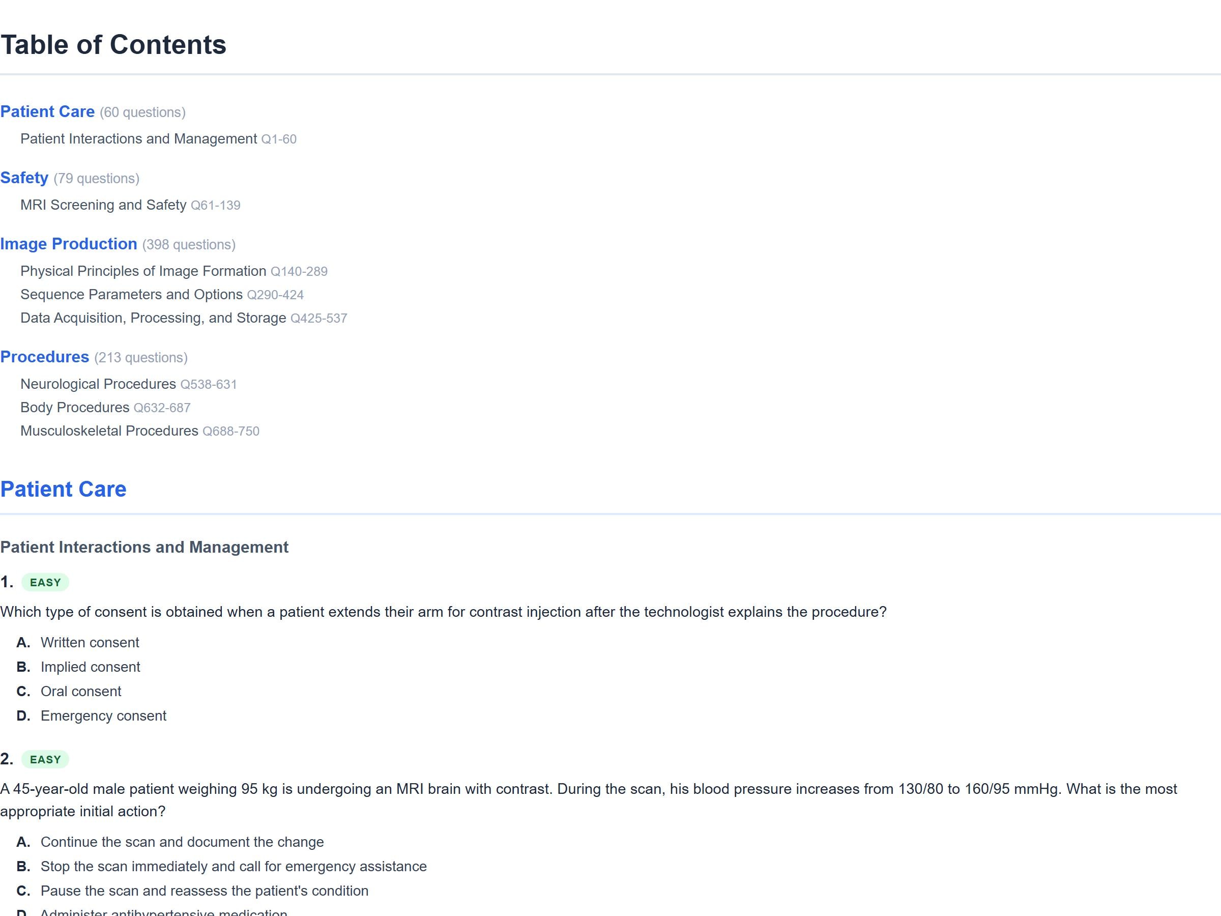 ARRT MRI Exam Prep: 750 Practice Questions, Registry Review Study Guide ...