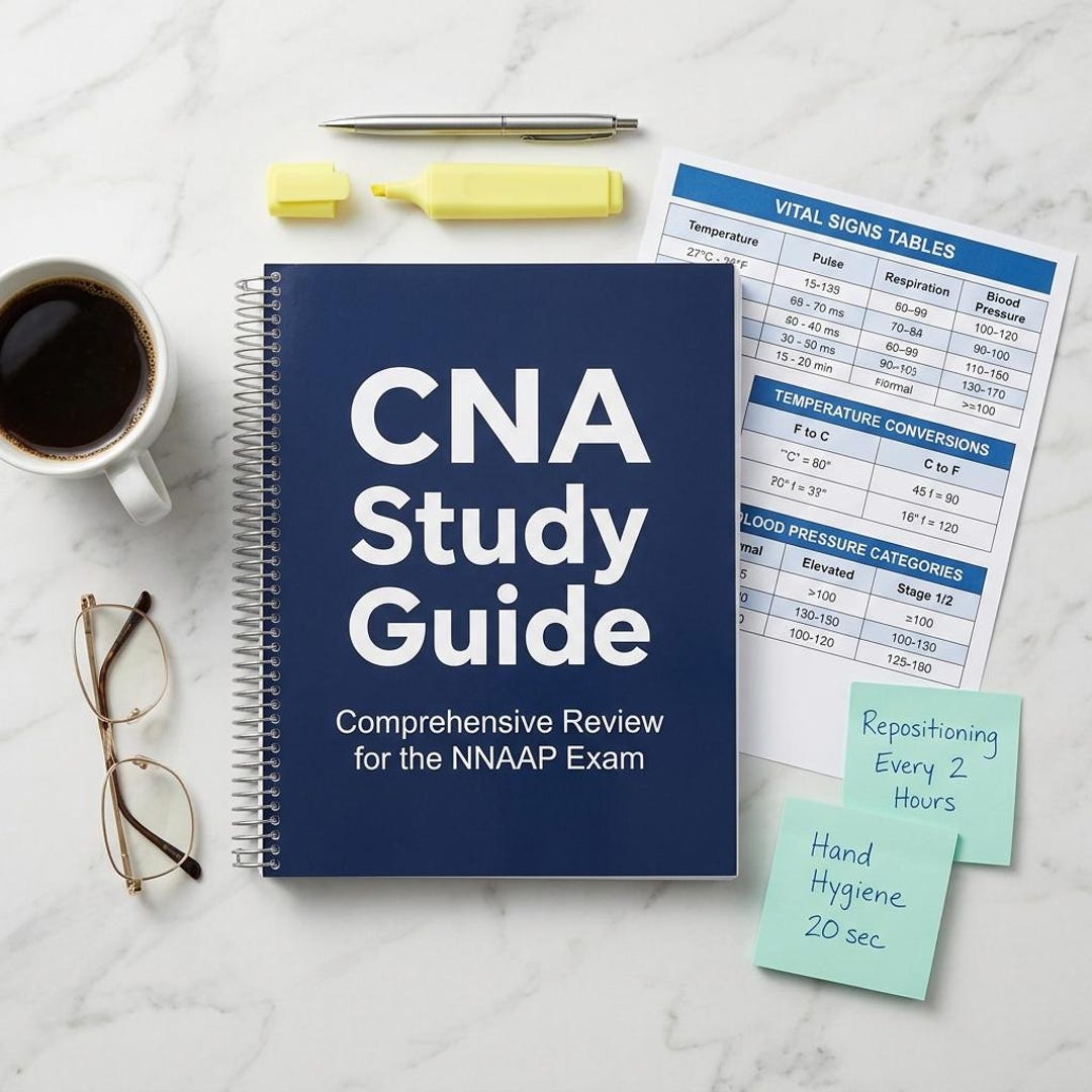 Cna Study Guide For Tn Notes.pdf CNA Study Guide & Cheat Sheet 2026: Procedures, Vital Signs and Exam ...