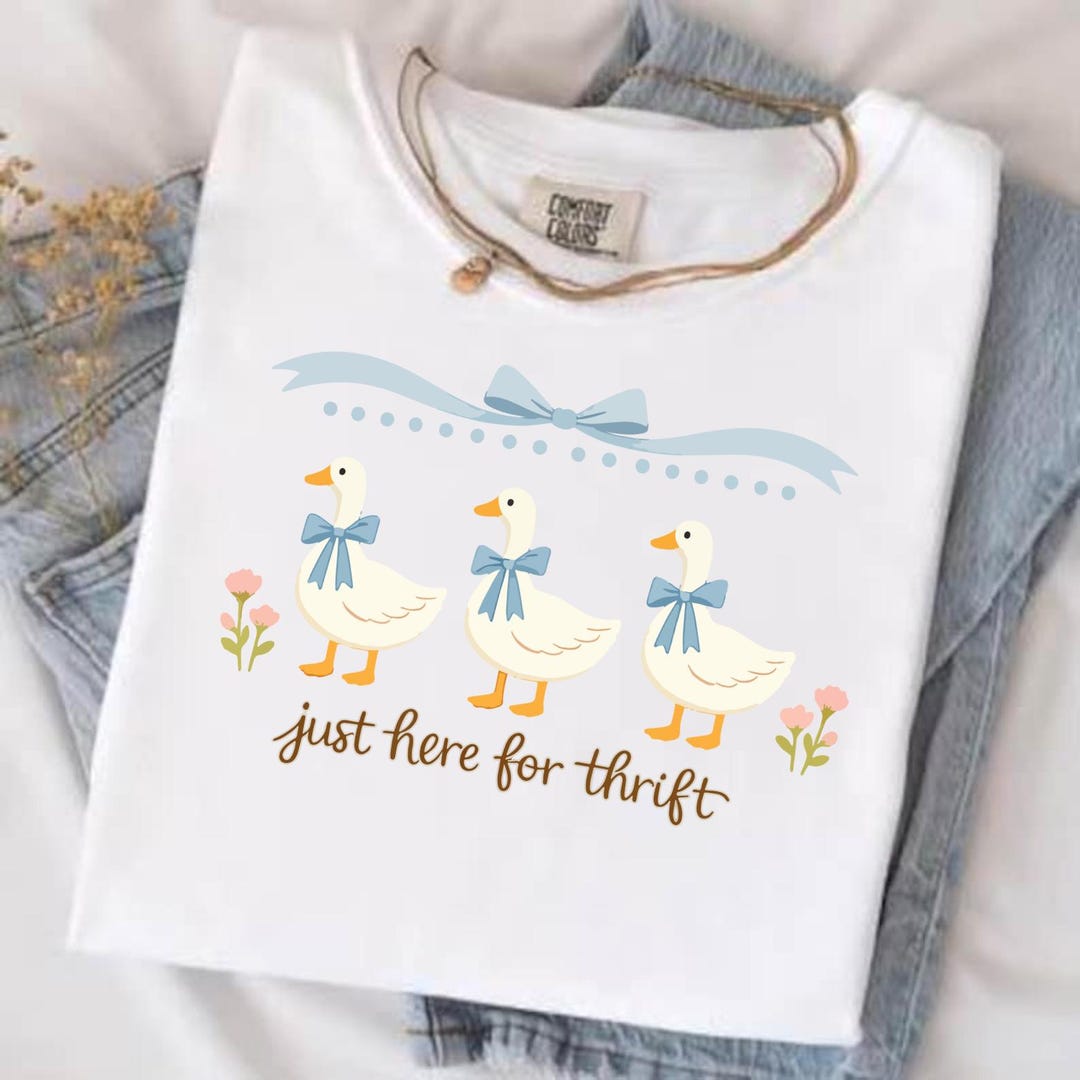 Vintage Blue Ribbon Goose Png, Retro Goose Sublimation, Cute 1980s ...