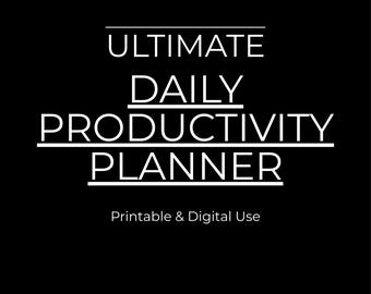 Ultimate Daily Productivity Planner | Printable & Digital Daily Planner | Minimal To Do List | Instant Download