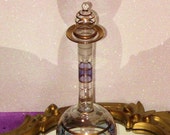 Tall Arabian Blue Perfume Bottle from Egypt Christmas Gift Blue Genie Bottle Handblown Glass Valentines Day Mothers Day Treasure Shop