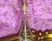 Arabian Perfume Bottle from Egypt Mothers Day Gift Blue Gold Genie Bottle Handblown Glass Treasure Shop