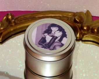 Mature - Master&#39;s Mistress Bettie Page Soy Candle Pinup Girl Sexy Cute 6 ounce Tin